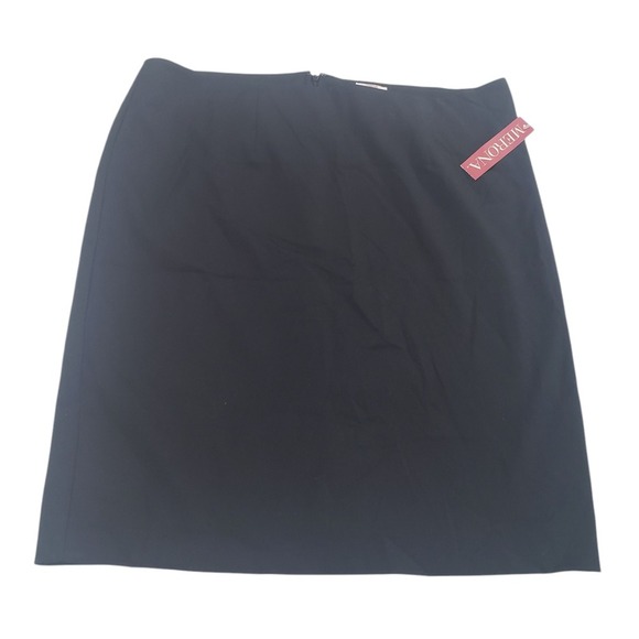 Merona A Line Mini Skirt Womens Ebony 18 Stretch Extensible Lined Hook & Eye Zip - Picture 1 of 12